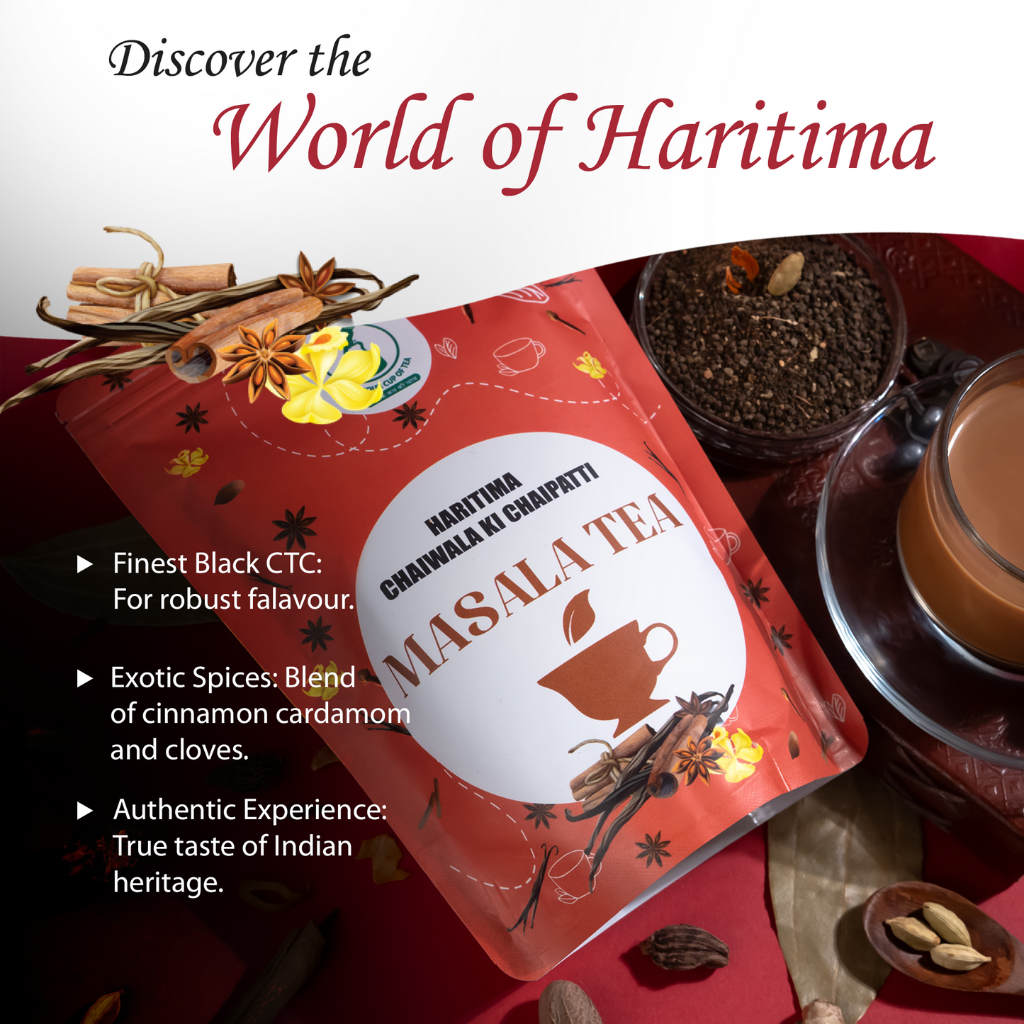 Haritima's Masala Tea 250gm (Pack of 1)