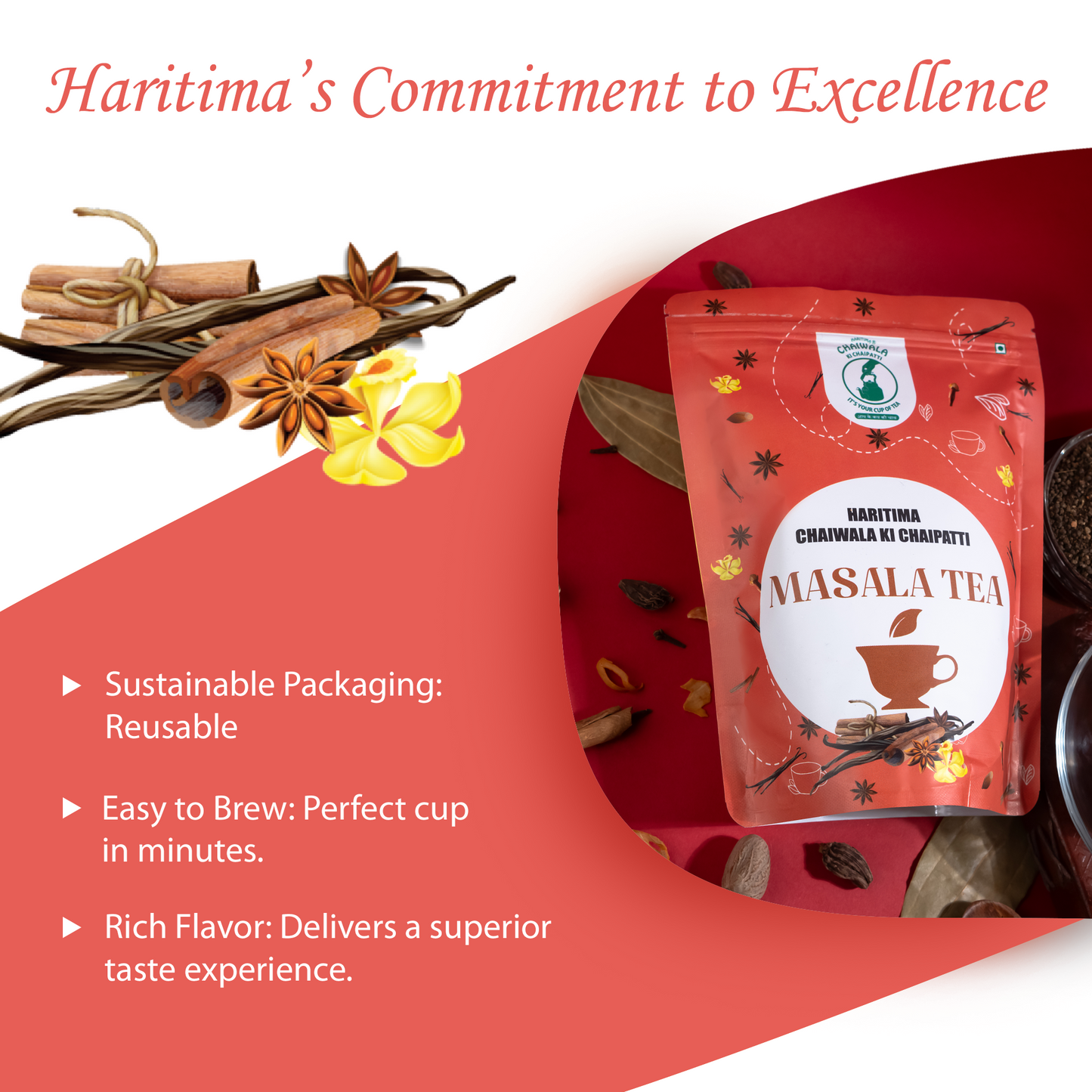 Haritima's Masala Tea 250gm (Pack of 1)